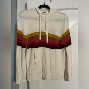 Faherty Knit Hoodie with Multicolor Stripes